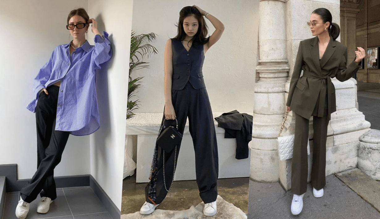 straight trousers