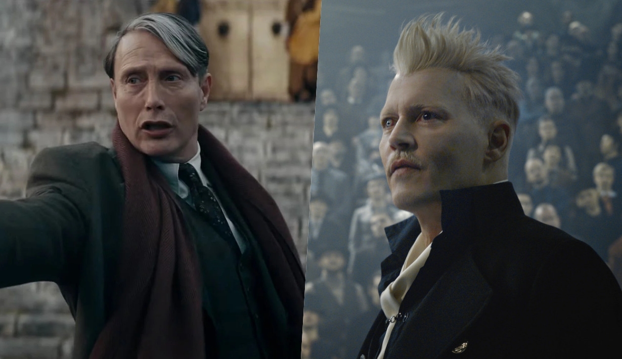 Mads Mikkelsen, Johnny Depp, Grindelwald, Fantastic Beast, Mads Mikkelsen Grindelwald, Johnny Depp Grindelwald, Fantastic Beasts: The Secrets of Dumbledore, Johnny Depp Amber Heard