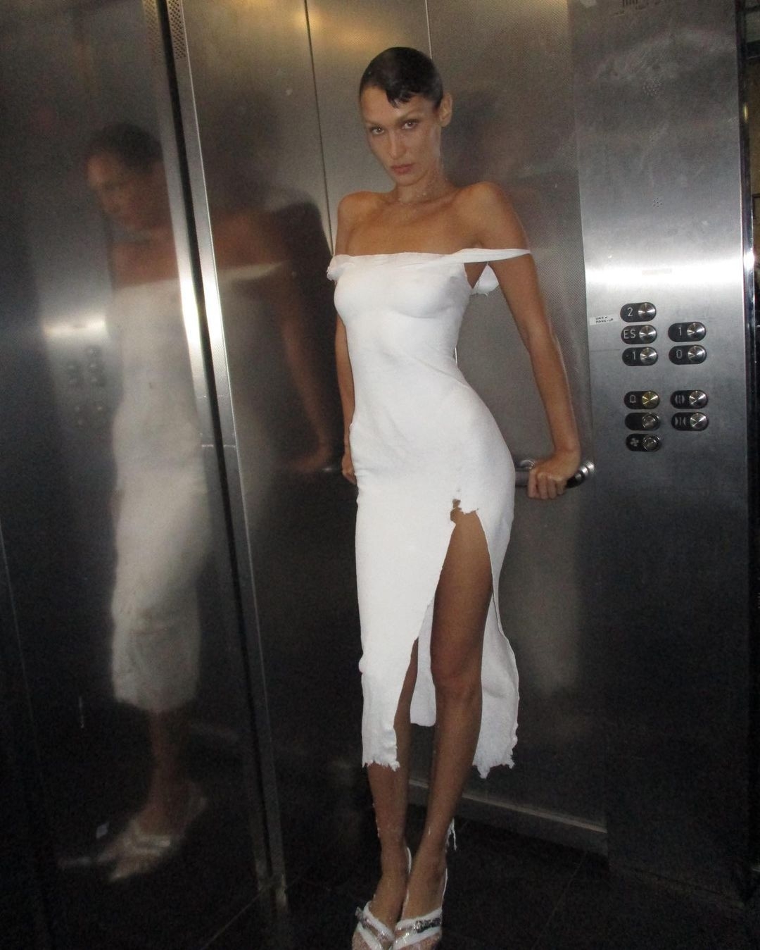 Coperni, Bella Hadid, Coperni SS23, Coperni Spray, Coperni Dress, Coperni Bella Hadid