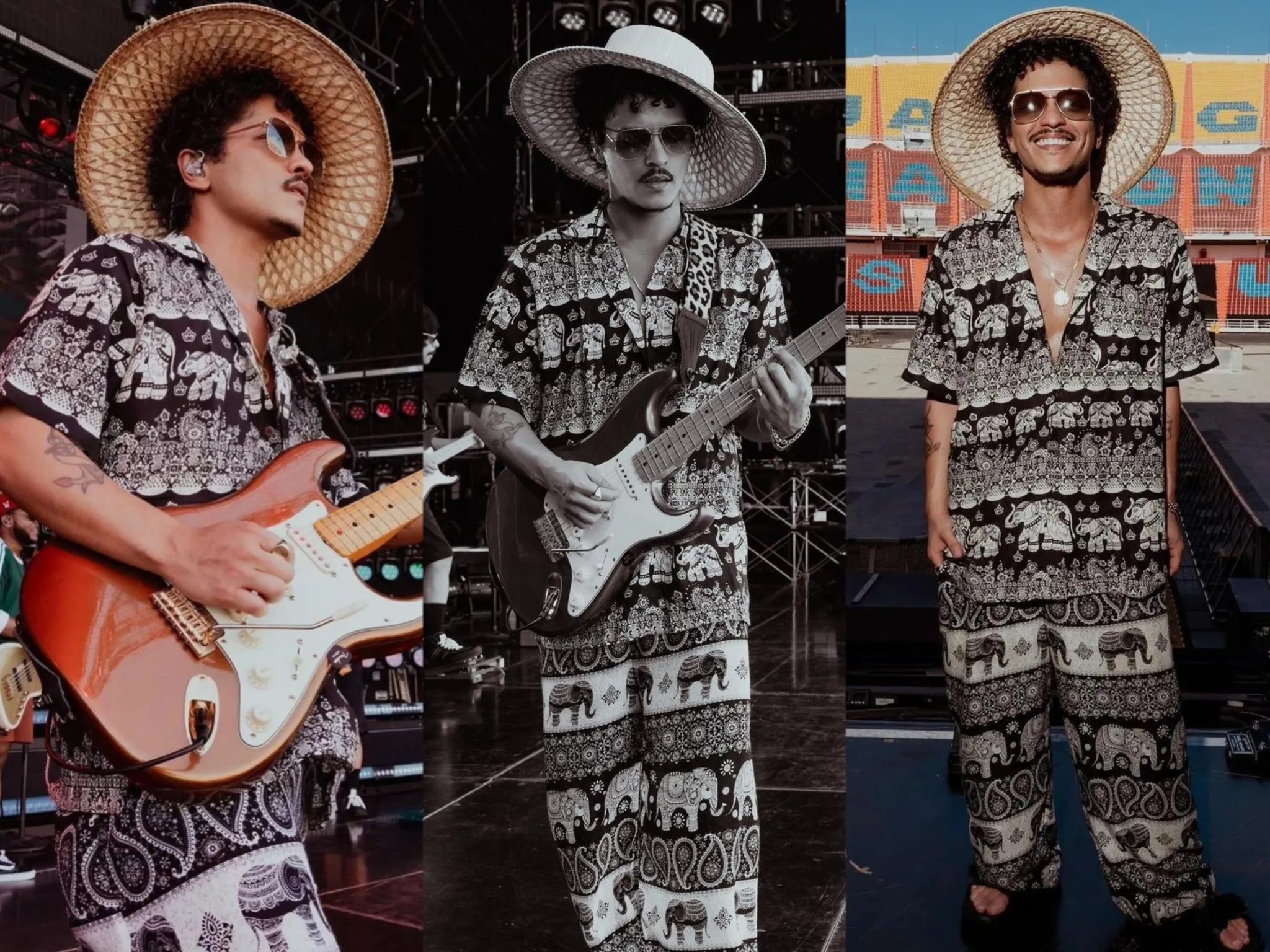 Bruno Mars wears Thai Elephant Pants