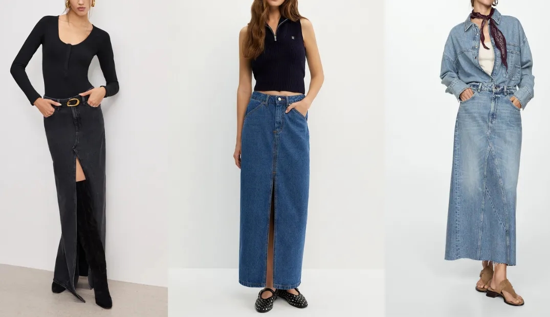 กระโปรงยีนส์, กระโปรง,  กระโปรงยีนส์ยาว