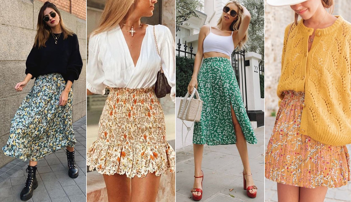 floral skirt