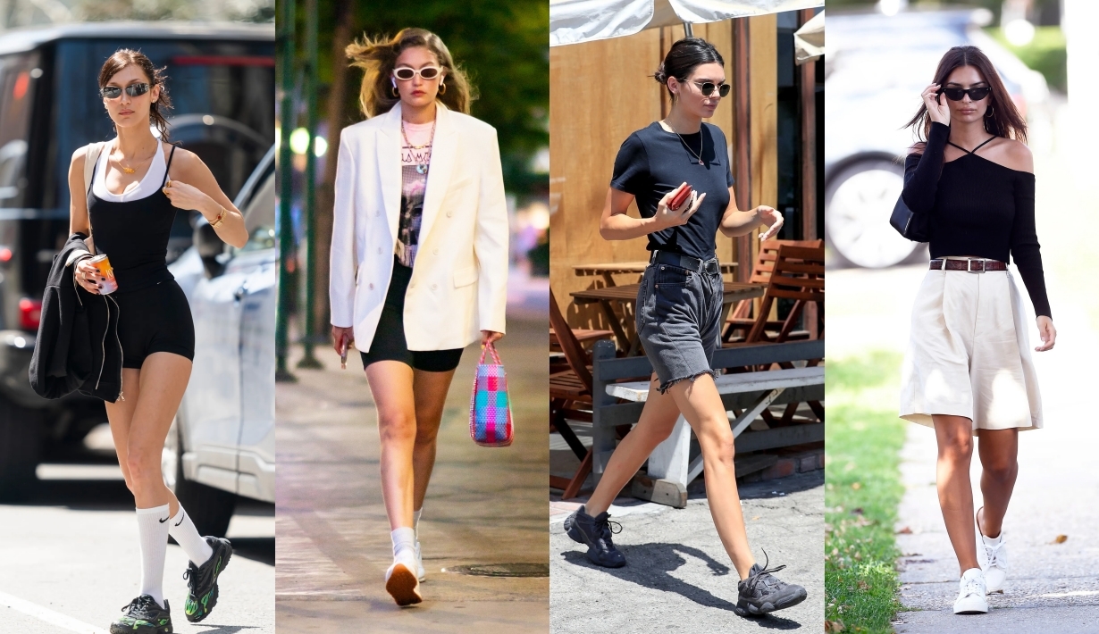 shorts and sneakers