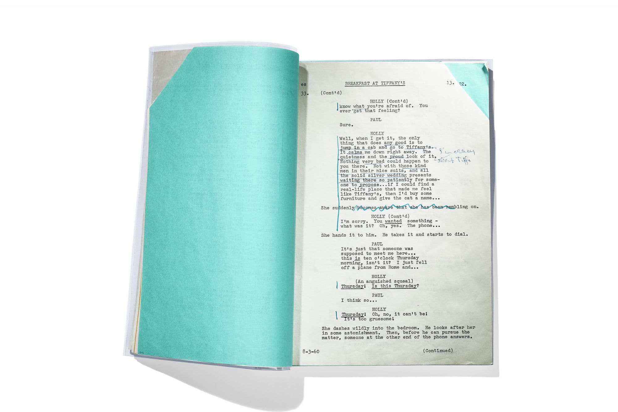 breakfast at tiffany original script
