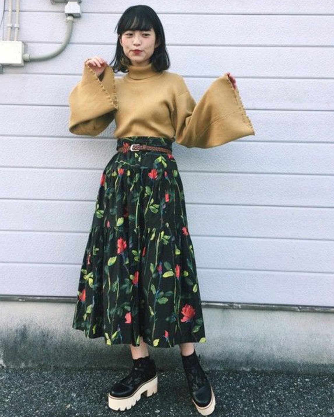 floral skirt