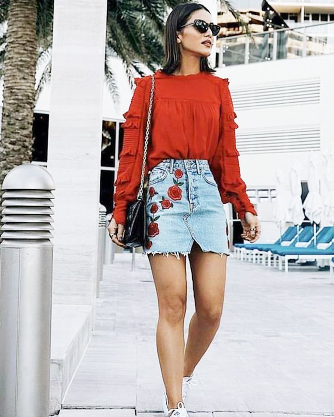 floral skirt