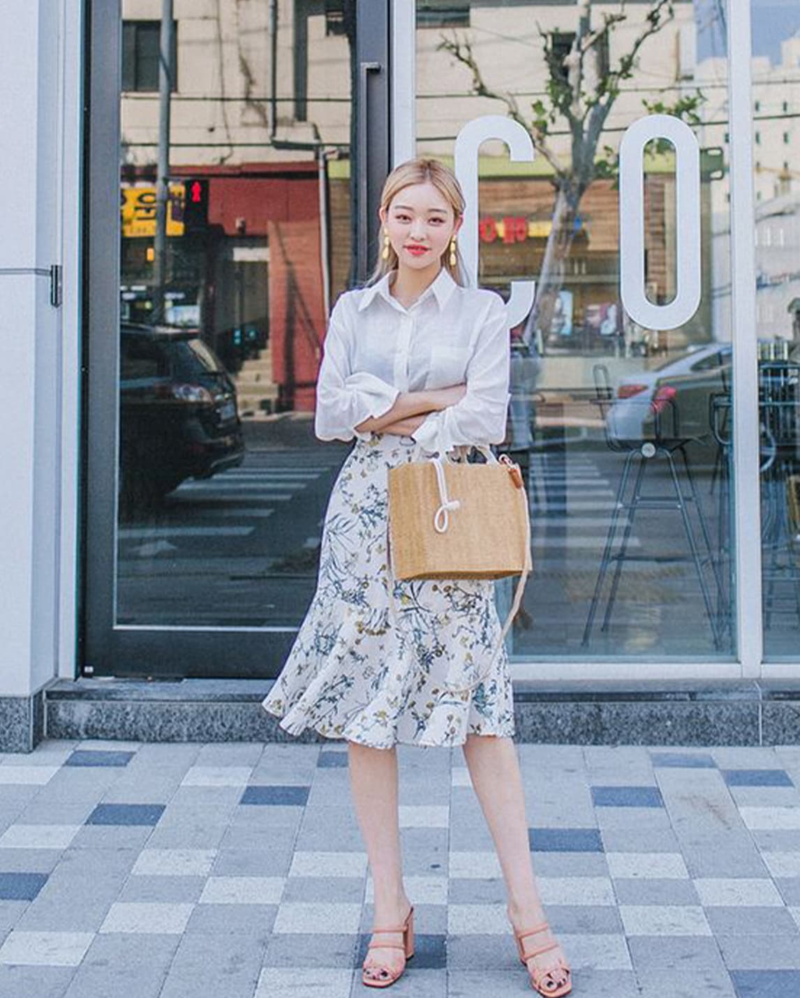 floral skirt