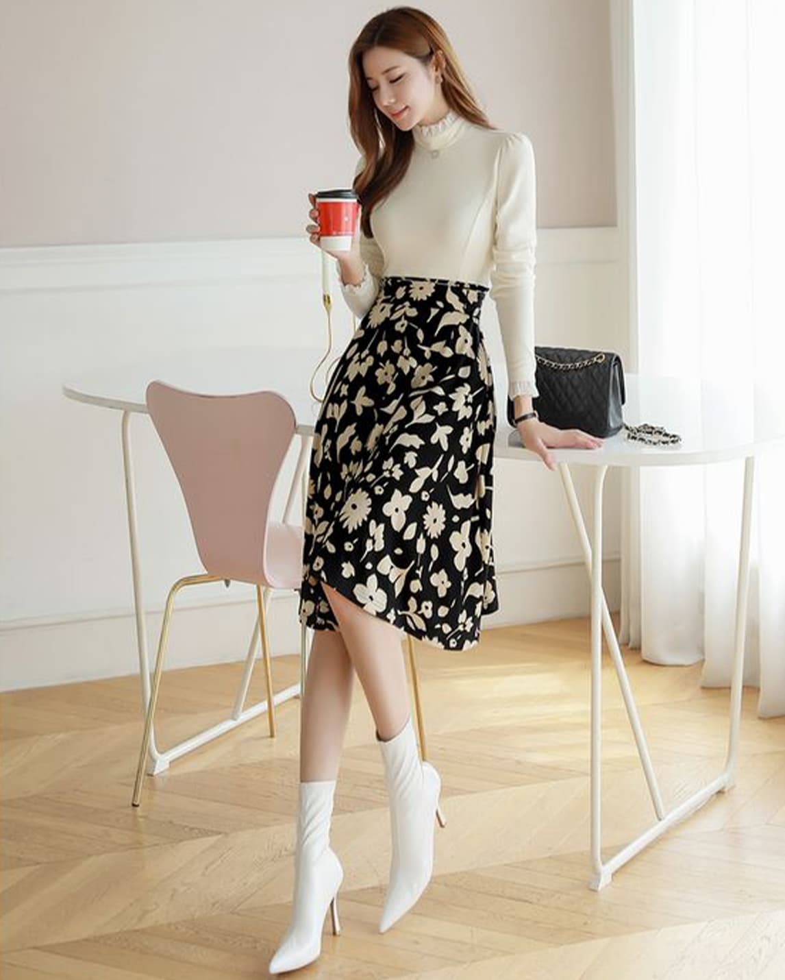 floral skirt