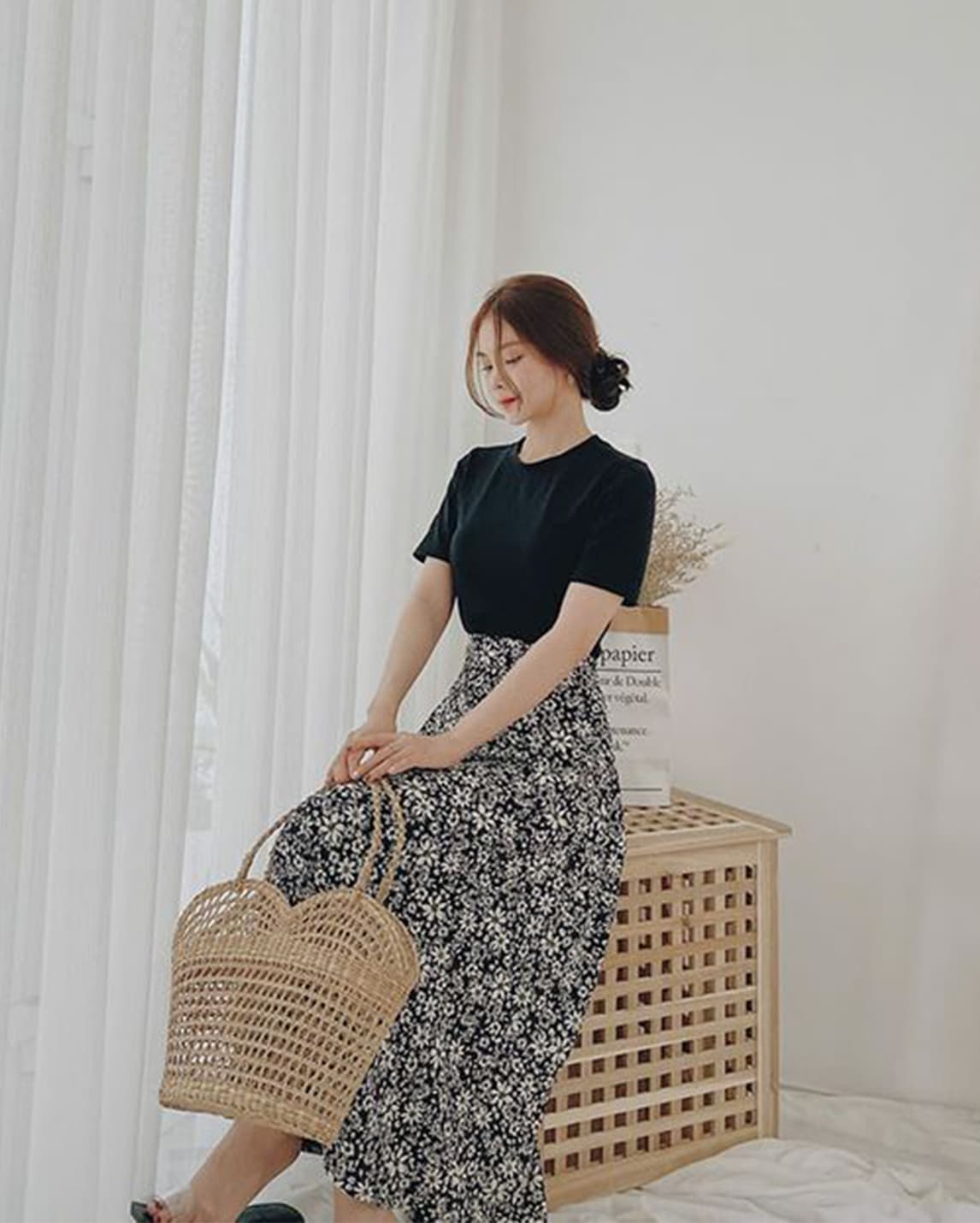 floral skirt