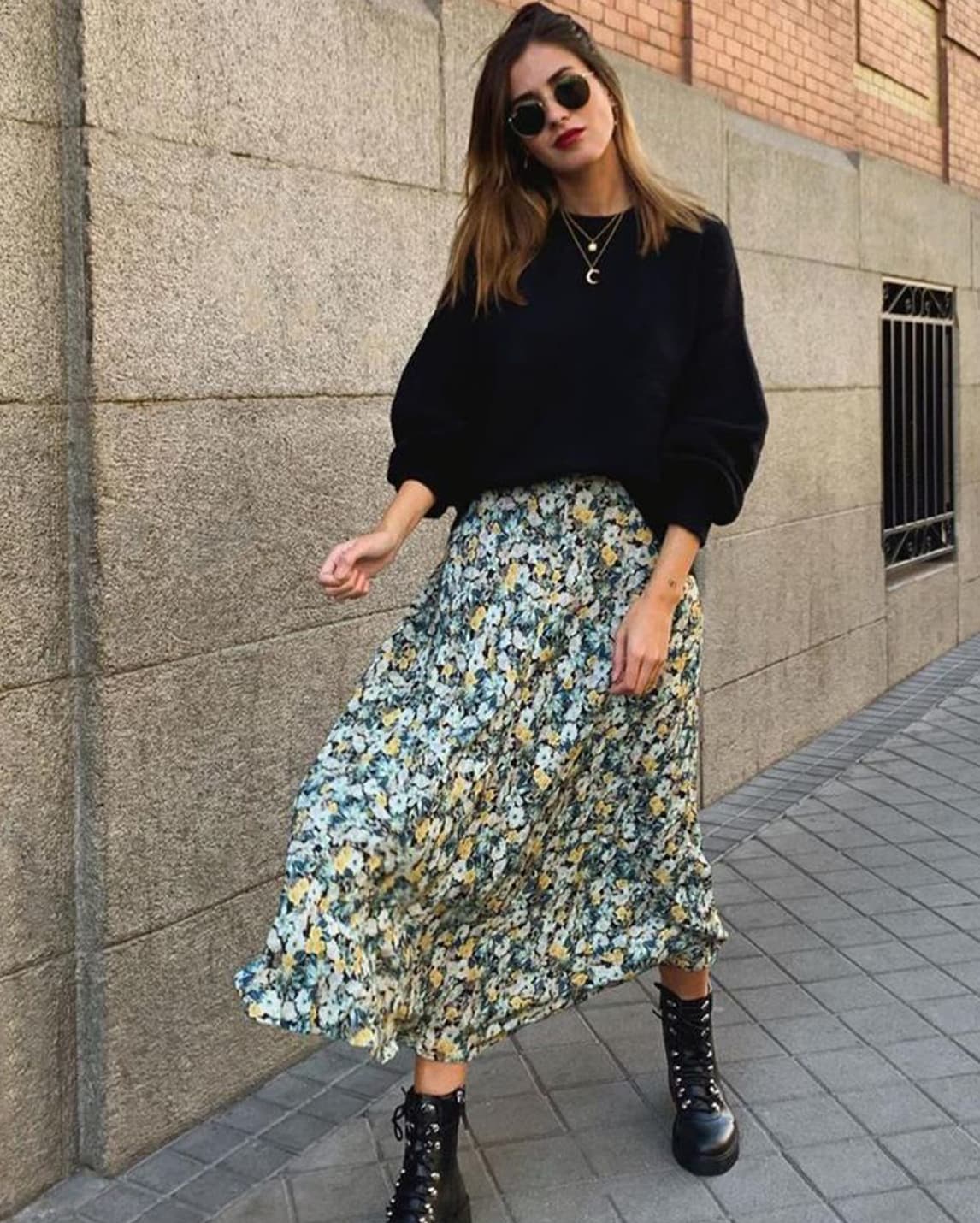 floral skirt